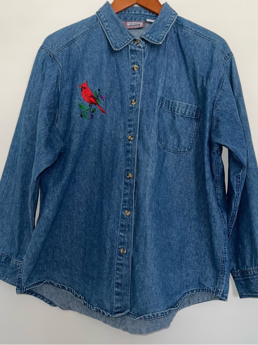 Premier Ladies Denim Button-Up Shirt